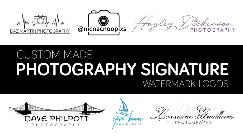 custom made photography signature watermark logo