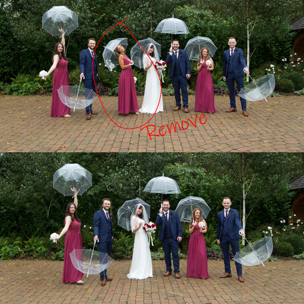 Removing people from wedding photos