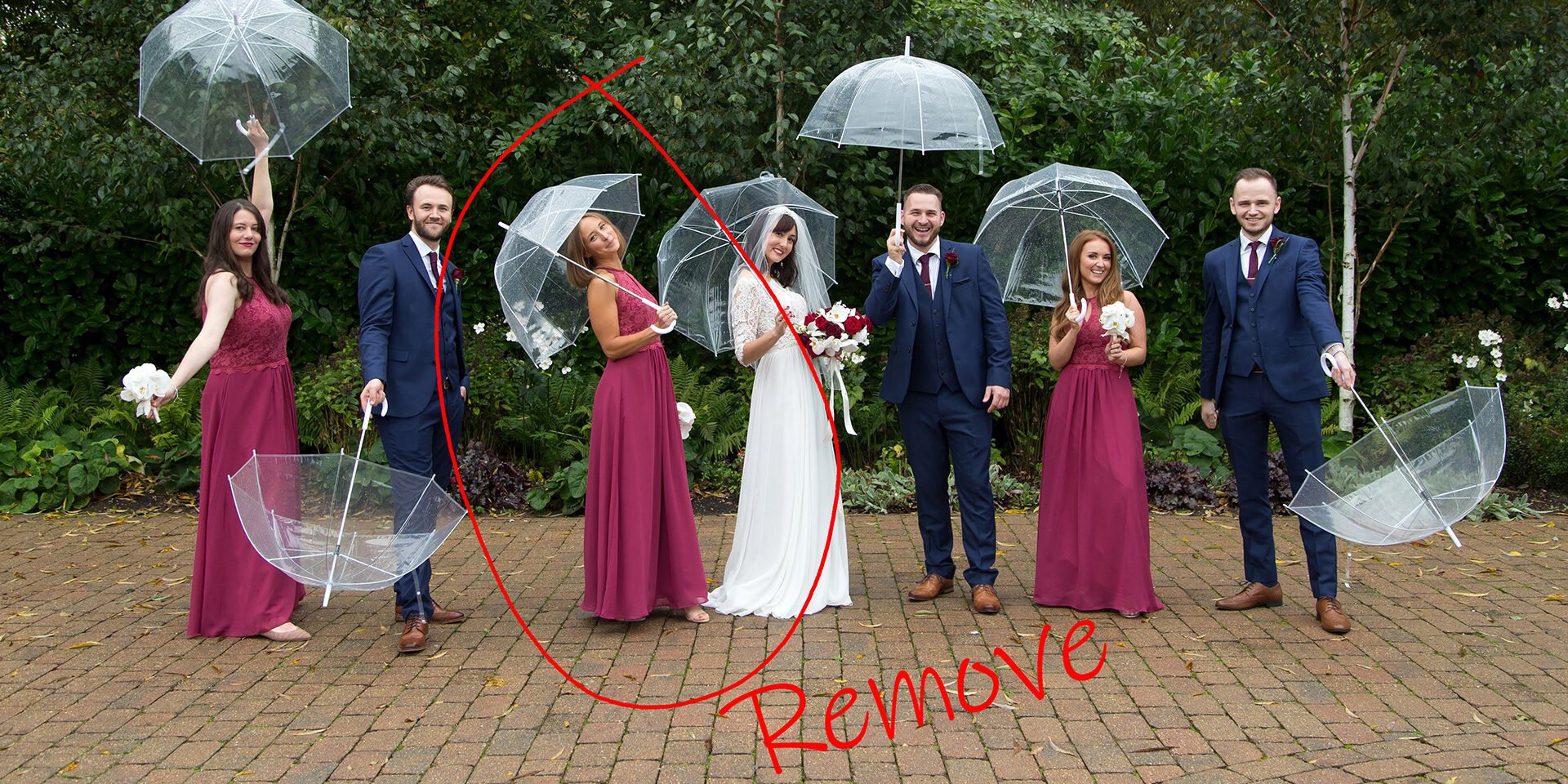 Removing people from wedding photos